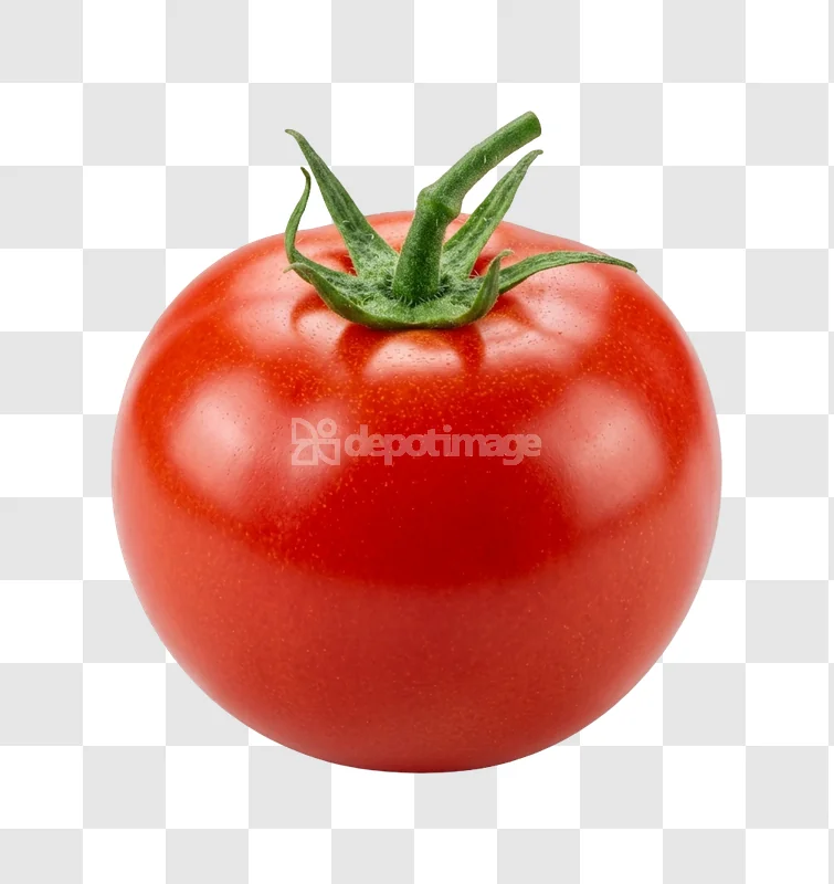 Red Ripe Tomato Green Stem