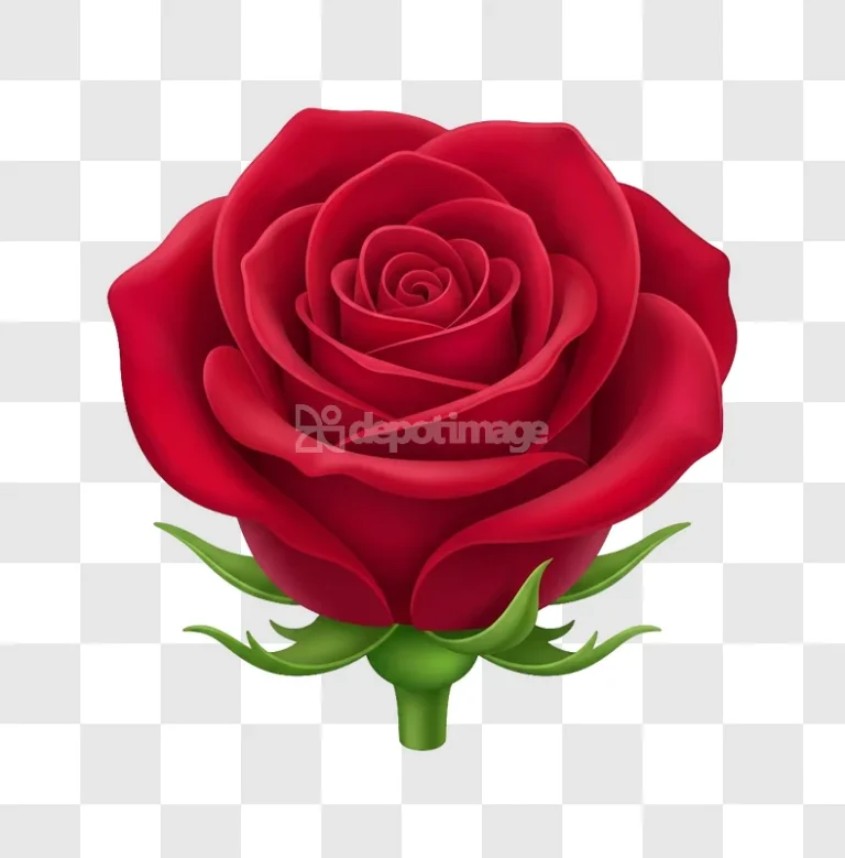 Red Rose Flower Bloom Vector Illustration Icon