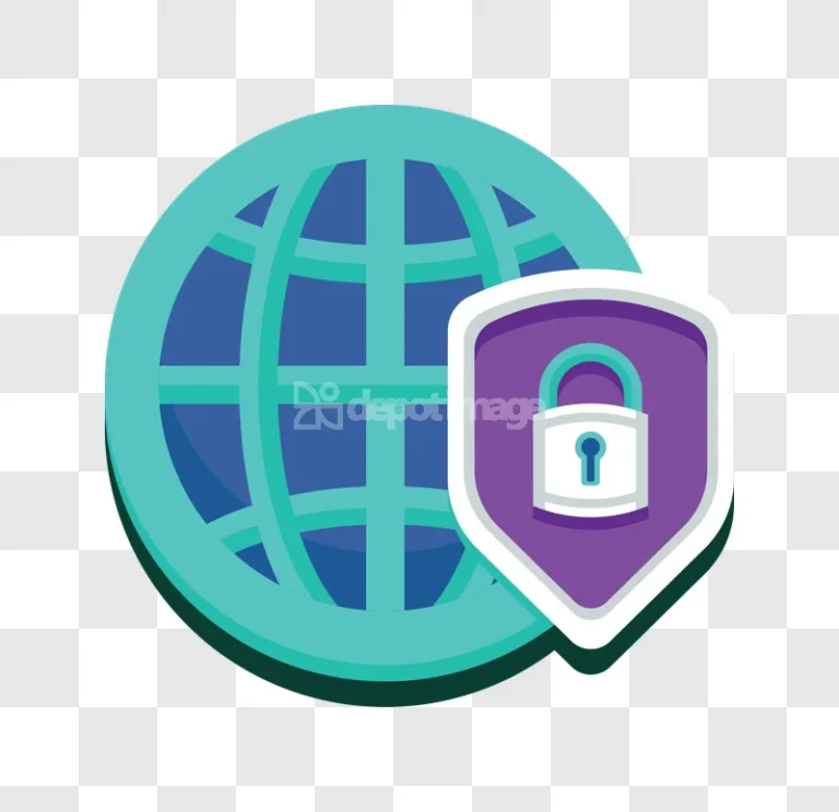 Secure Global Internet Network Security Icon