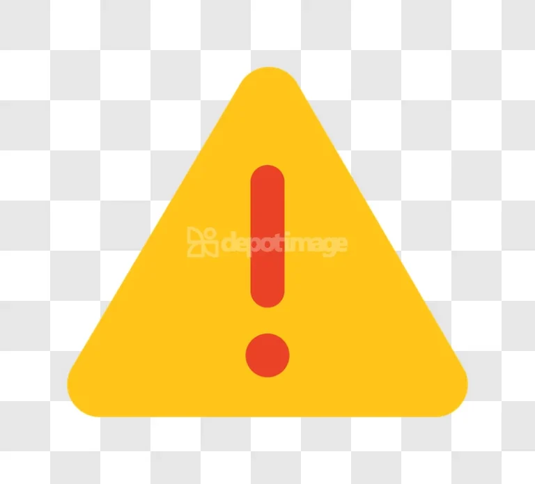 Security Warning Sign Alert Triangle Caution yellow red flat icon