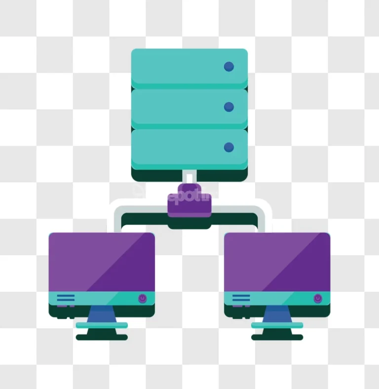 Server Network Computers Connected Illustration