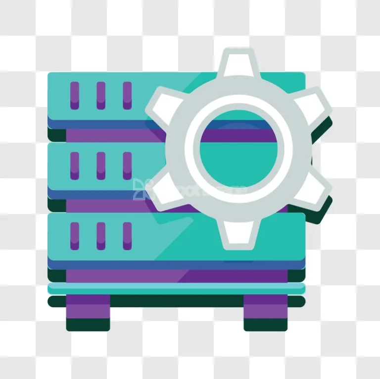Server Racks Gear Icon System Settings