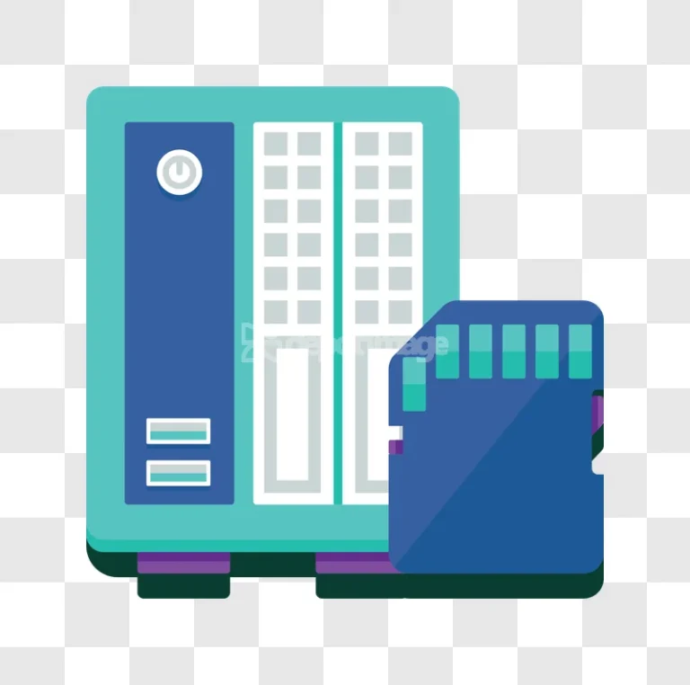 Server Tower and Sd Card Icon