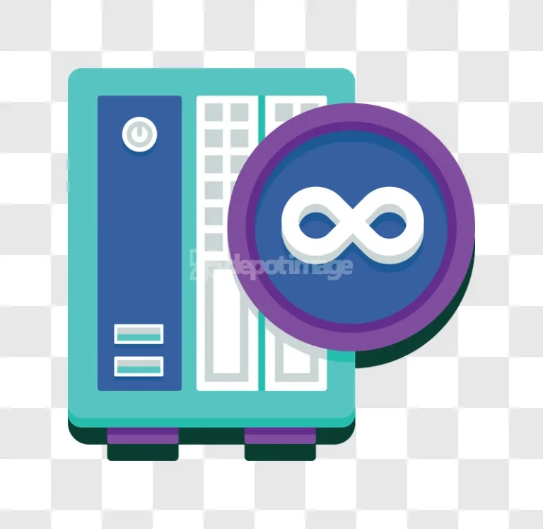 Server Tower Infinity Symbol Icon