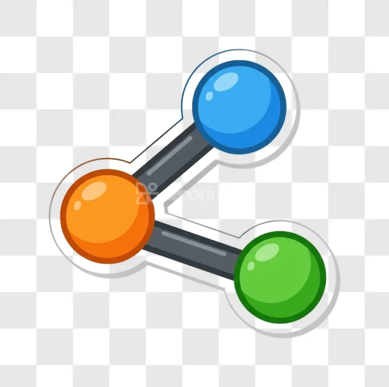 Share Icon Social Connection Network 3d