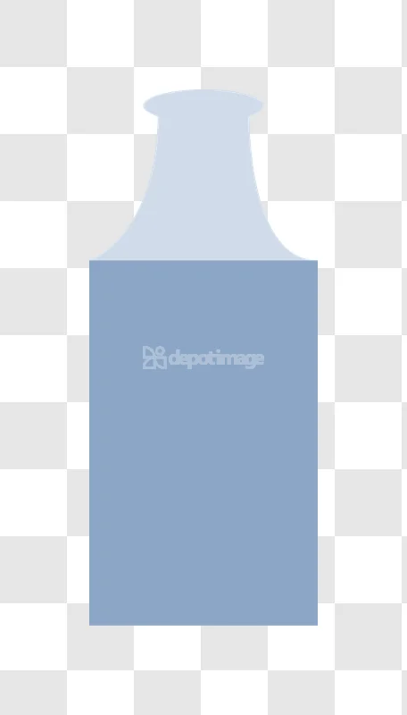 Simple Abstract Light Blue Liquid Bottle