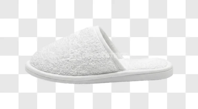 Single White Terry Cloth Slipper