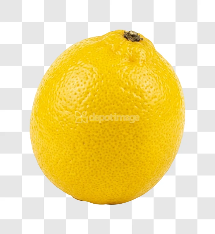 Single Yellow Citrus Fruit Ripe Textured bright yellow textured peel