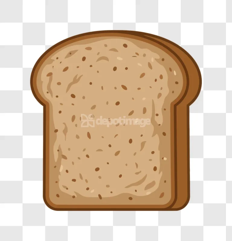 Slice of Whole Wheat Bread Texture Illustration