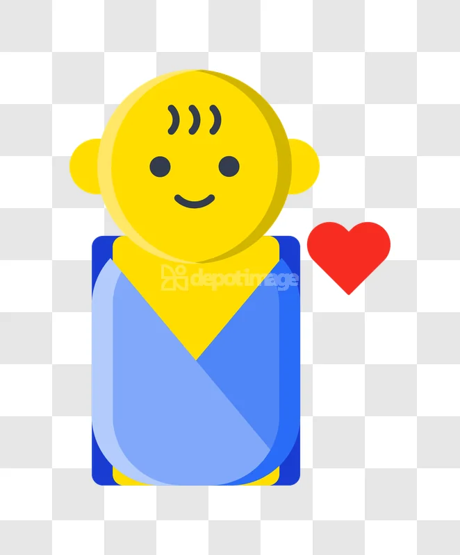 Smiling Baby Swaddled Love Heart Pediatrics