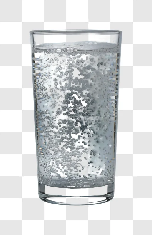 Sparkling Water Glass Bubbles clear glass full of bubbles