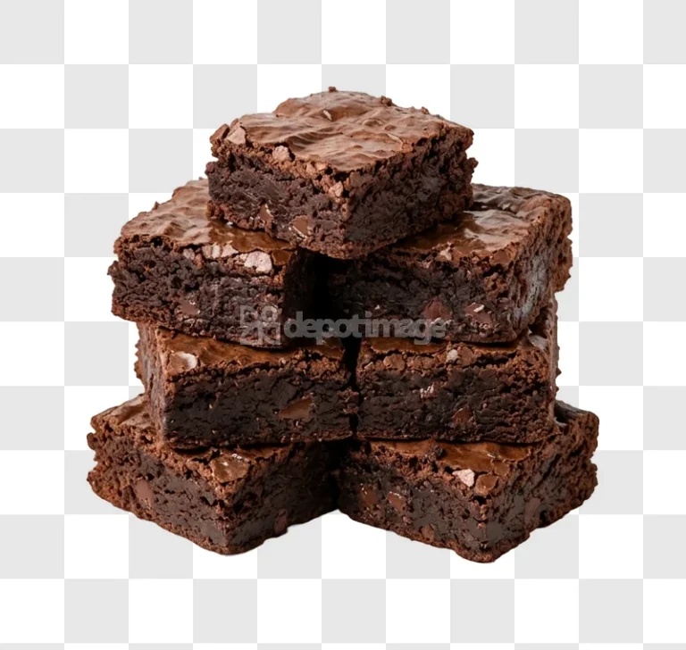 Stacked Chocolate Fudge Brownies dark brown textured dessert