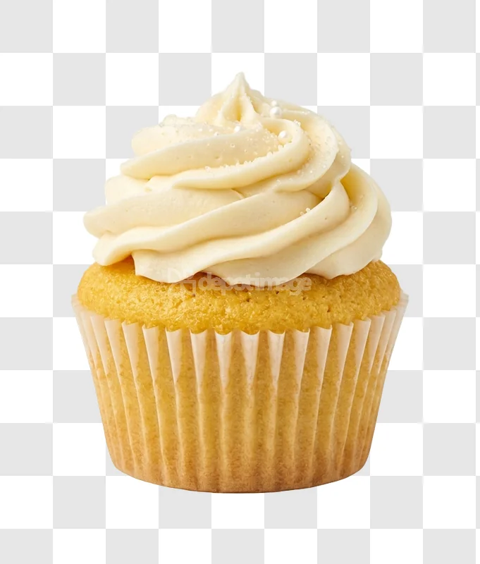Vanilla Cupcake Sprinkles with white frosting and pearl sprinkles