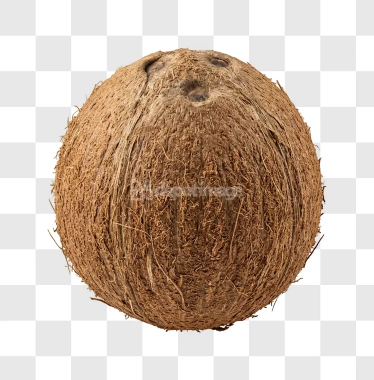 Whole Brown Husk Coconut textured brown husk isolated