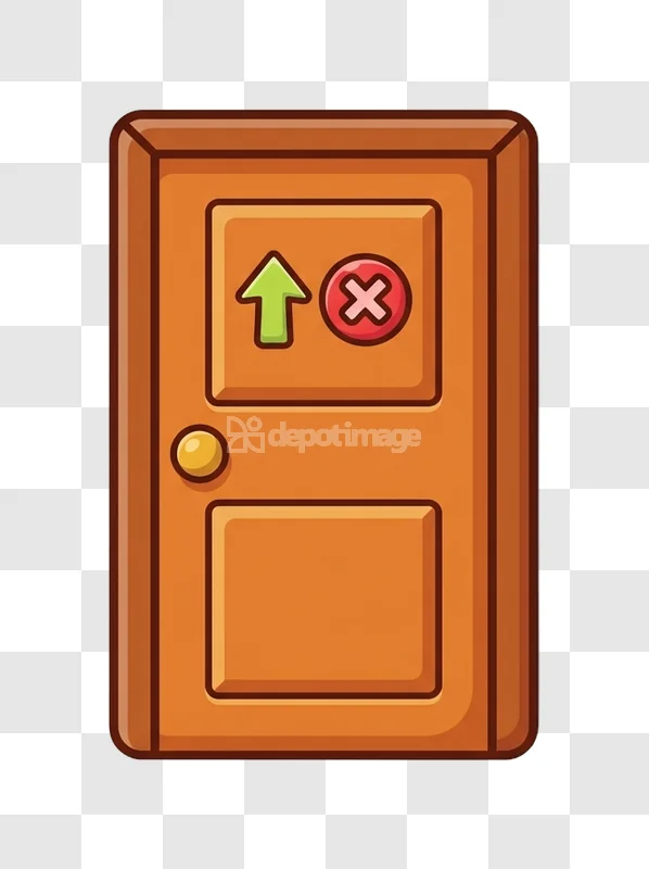 Wood Door Upload Error Interface Icon