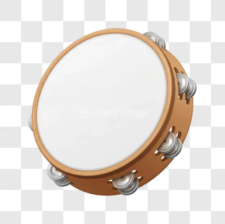 Wooden Tambourine With Metal Jingles Music Instrument