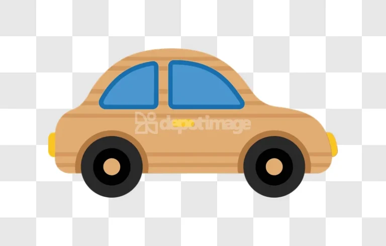 Wooden Toy Car Illustration