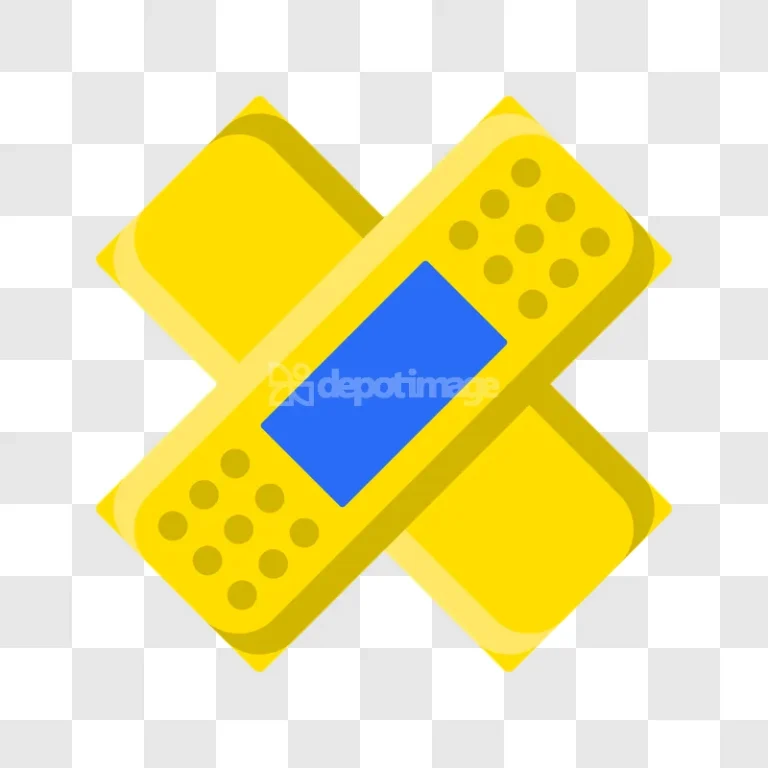 Yellow Band Aid Adhesive Bandage First Aid