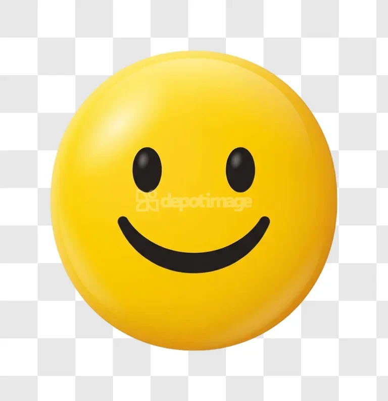 Yellow Smiley Face 3d Glossy Happy Emoji