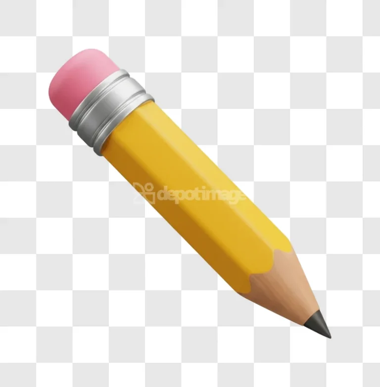 Yellow Wooden Pencil Pink Eraser