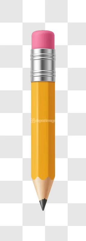 Yellow Wooden Pencil Pink Eraser Sharp Tip