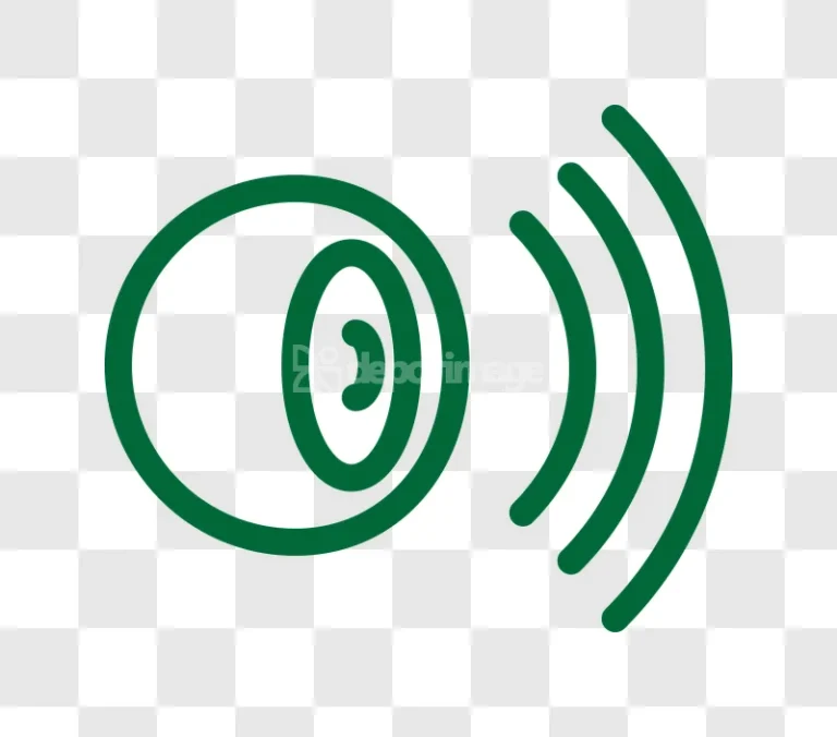 Audio Volume Sound Icon Green Outline