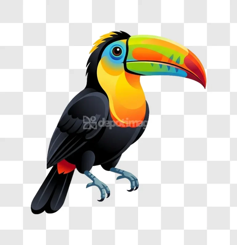 Colorful Toucan Bird Vibrant Illustration