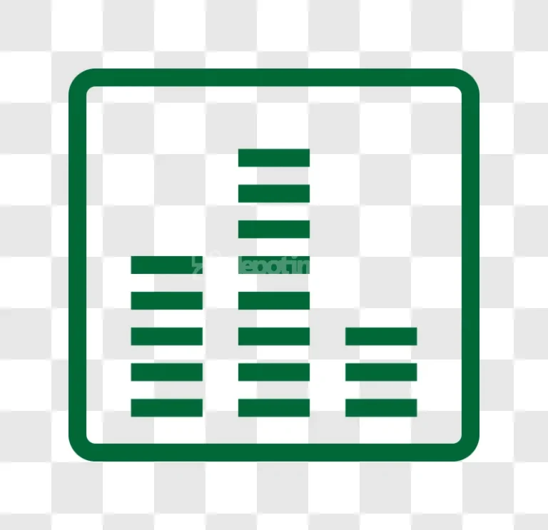 Green Audio Equalizer Bars Icon Vector