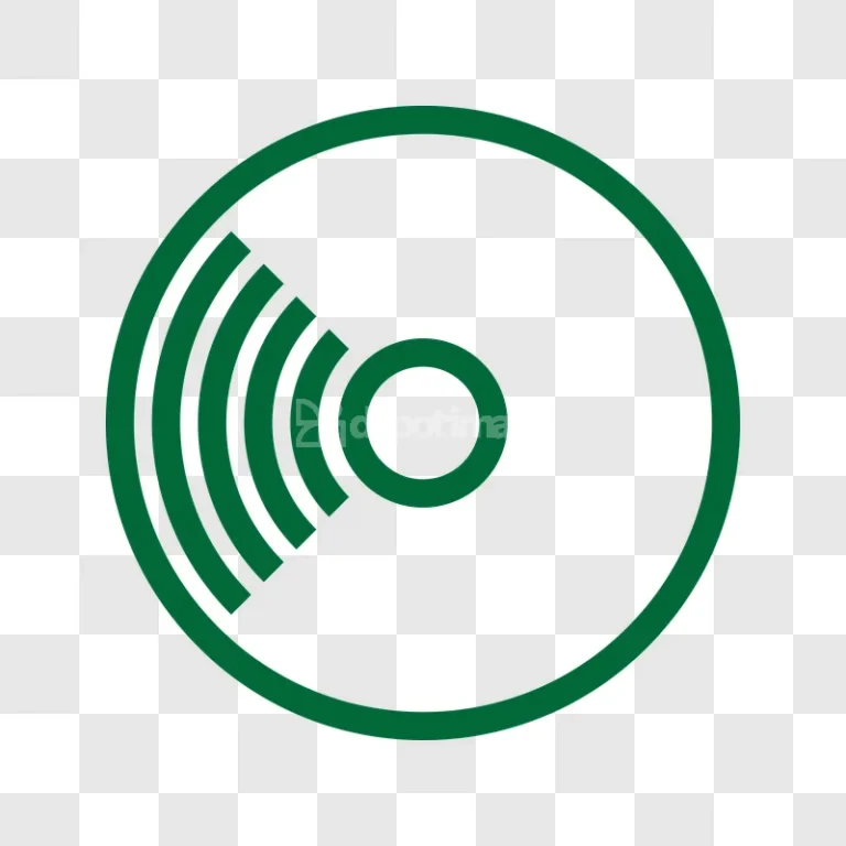 Green Cd Disc Music Waves Icon