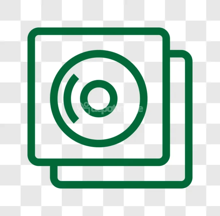 Green Cd Dvd Disc Icon Outline Vector