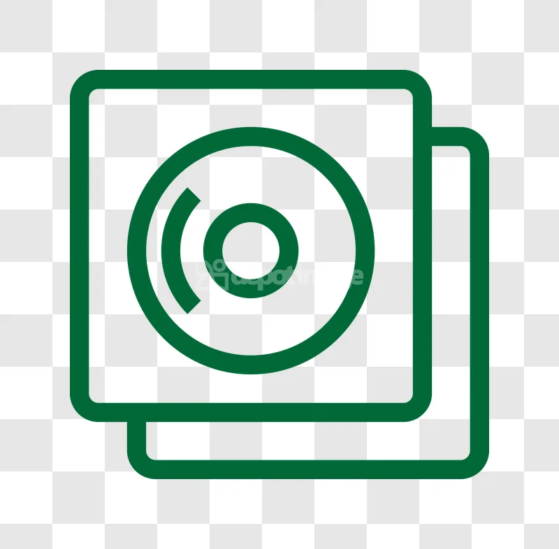 Green Cd Dvd Disc Icon Outline Vector, minimalist outline transparent background