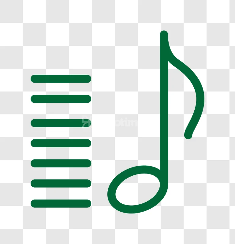Green Music Note Equalizer Vector Icon