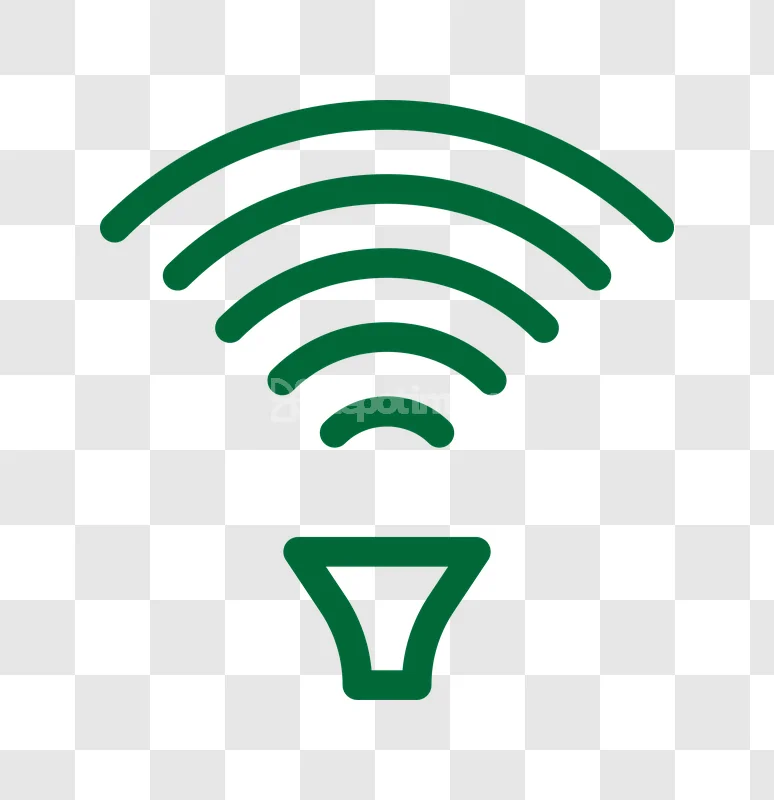 Green Sound Volume Waves Speaker Icon dark green outline transparent background