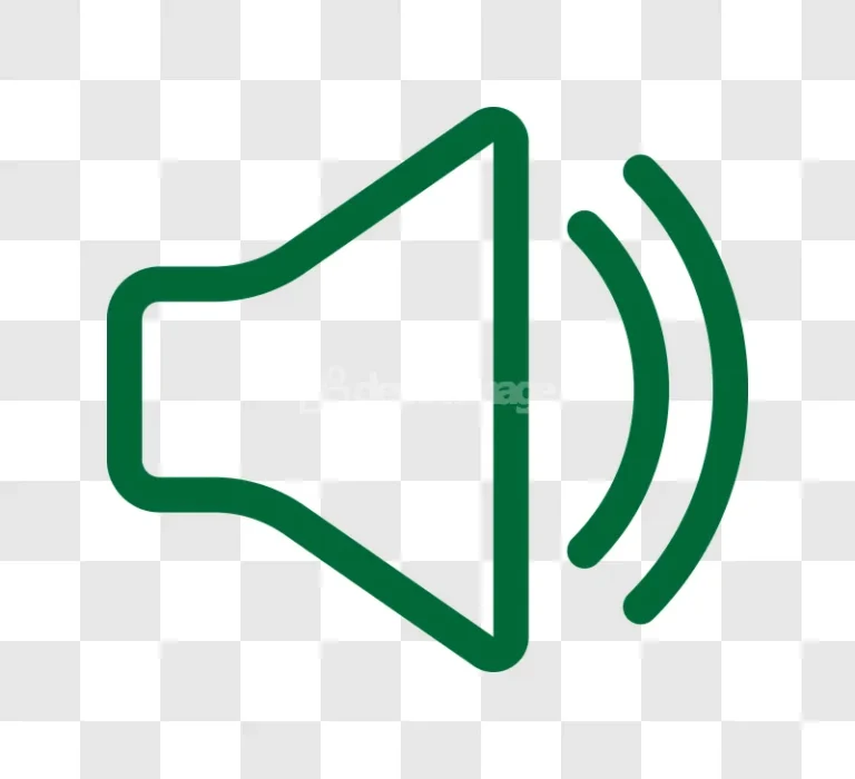 Green Volume Loud Sound Icon Outline