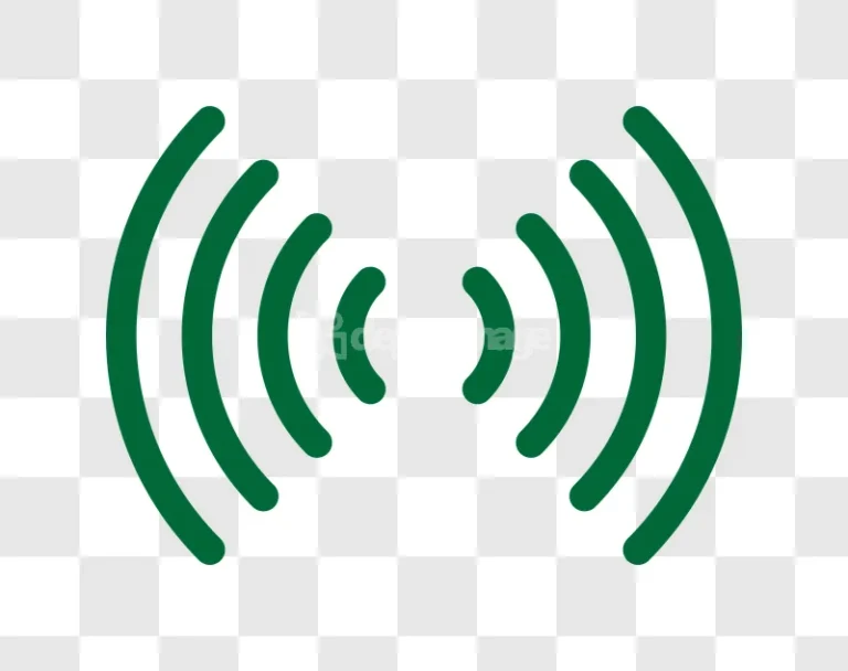 Green Wifi Signal Strength Icon Communication
