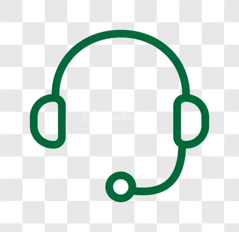 Headset Microphone Communication Icon Green