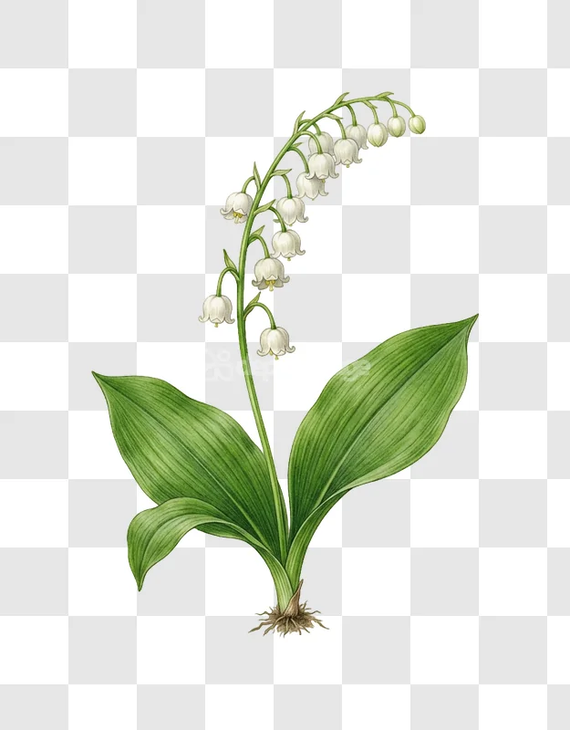 Lily of the Valley Botanical Illustration