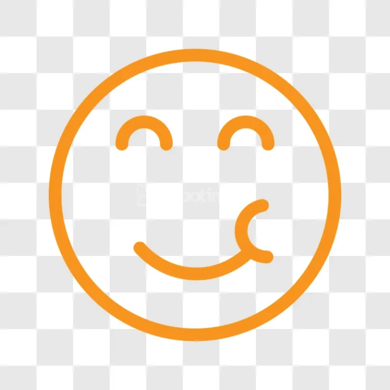 Orange Happy Yummy Face Emoji Icon