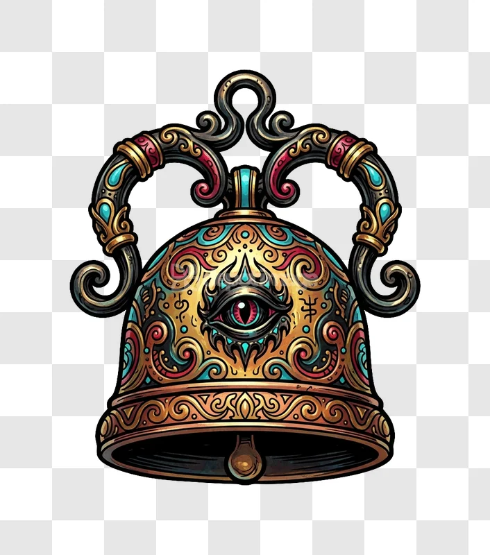 Ornate Mythical Bell Eye Motif