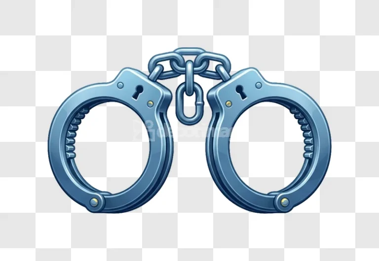 Steel Handcuffs Linked Shackles Metal Justice Crime Icon