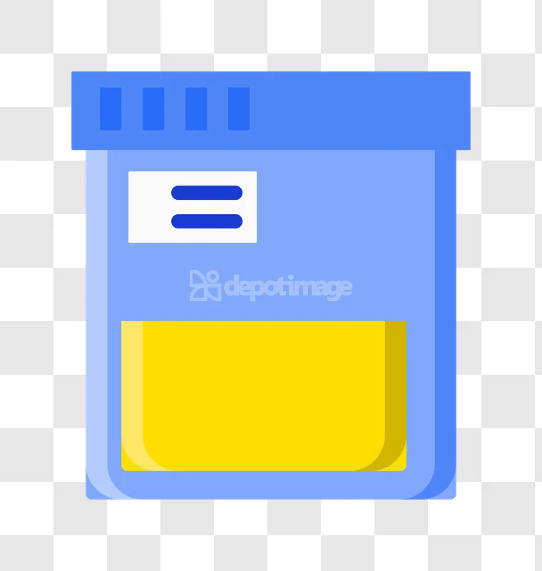 Urine Sample Container Medical Test Flat Icon