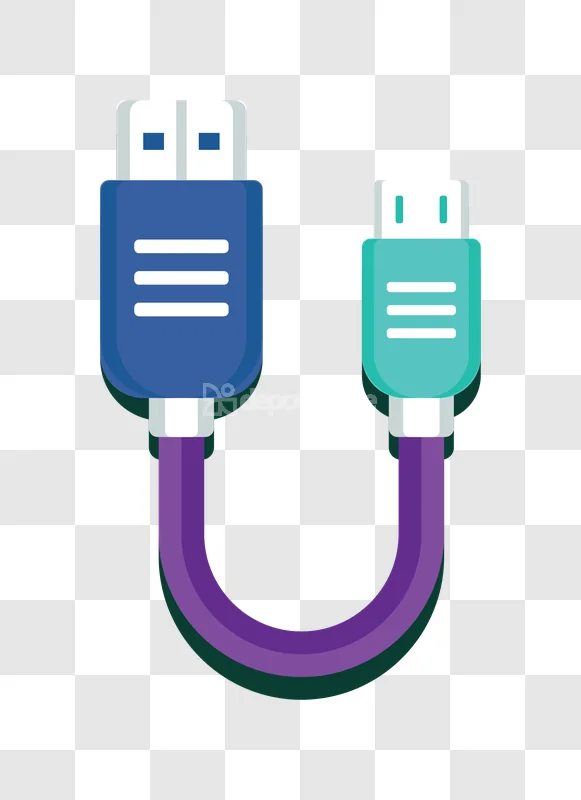 Usb Hdmi Multi Colored Data Cable Technology Icon