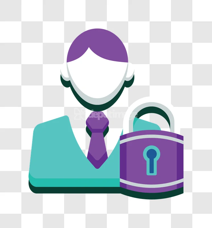 User Account Security Access Icon Flat Design