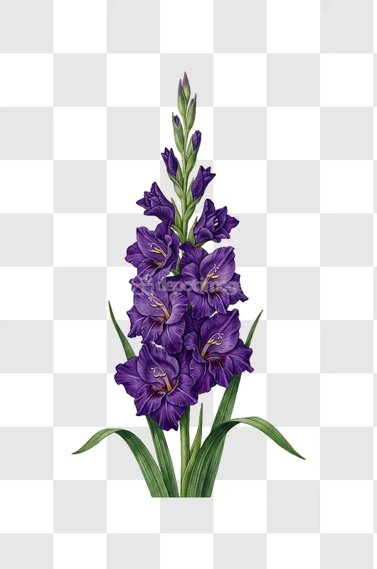 Vibrant Purple Gladiolus Flower Arrangement