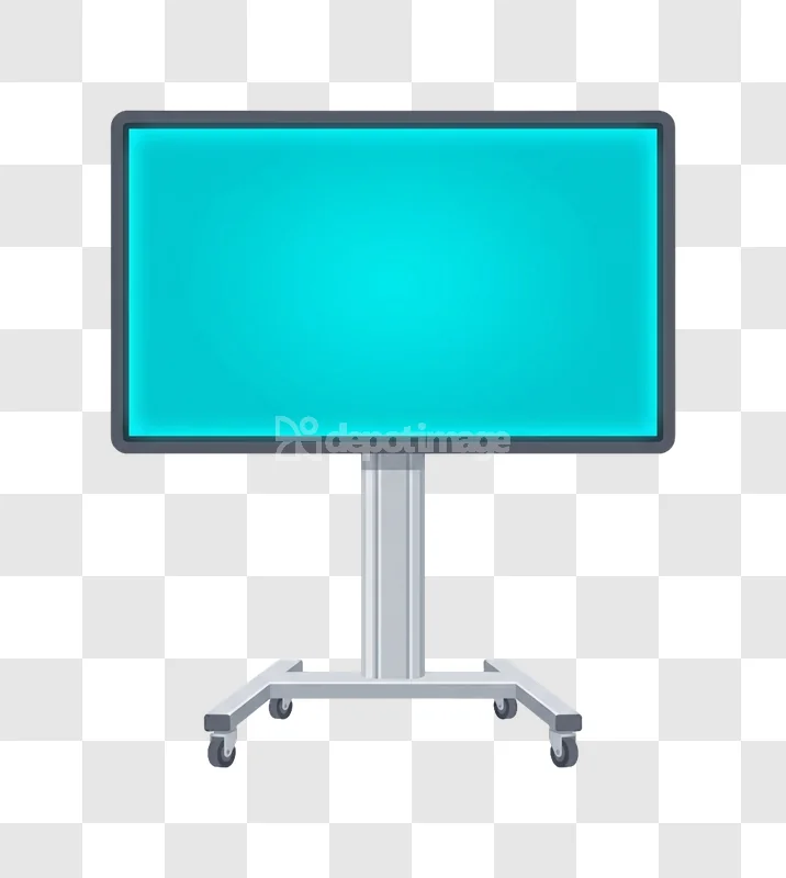Wall Mounted Tv Screen on Rolling Stand