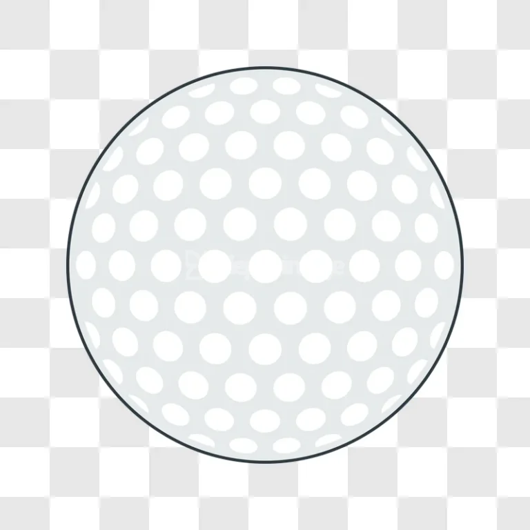 White Golf Ball With Dimples Image