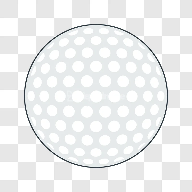 White Golf Ball With Dimples Image: clean, simple, light gray, round