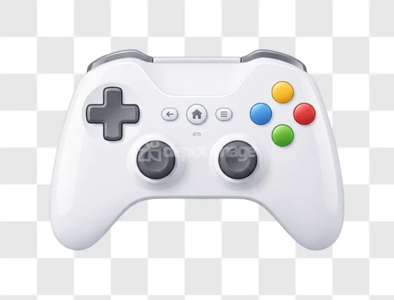 White Xbox Style Game Controller Interface Device