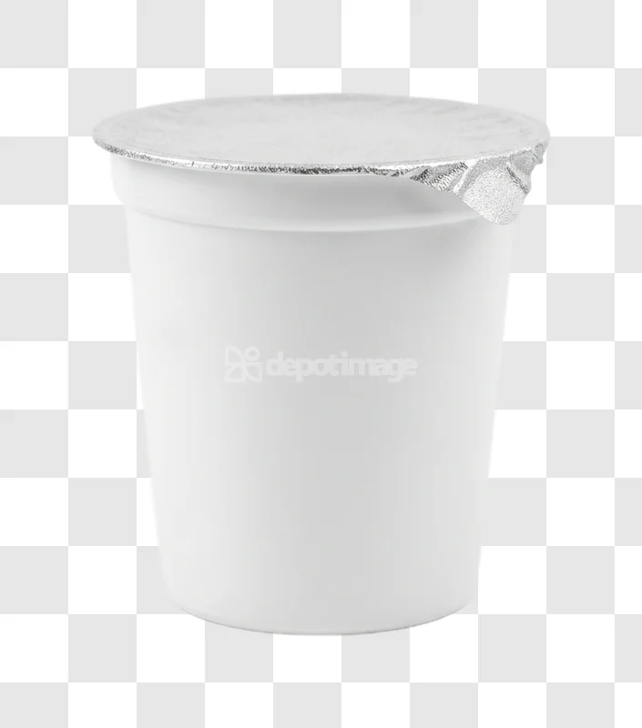 White Yogurt Cup Foil Lid