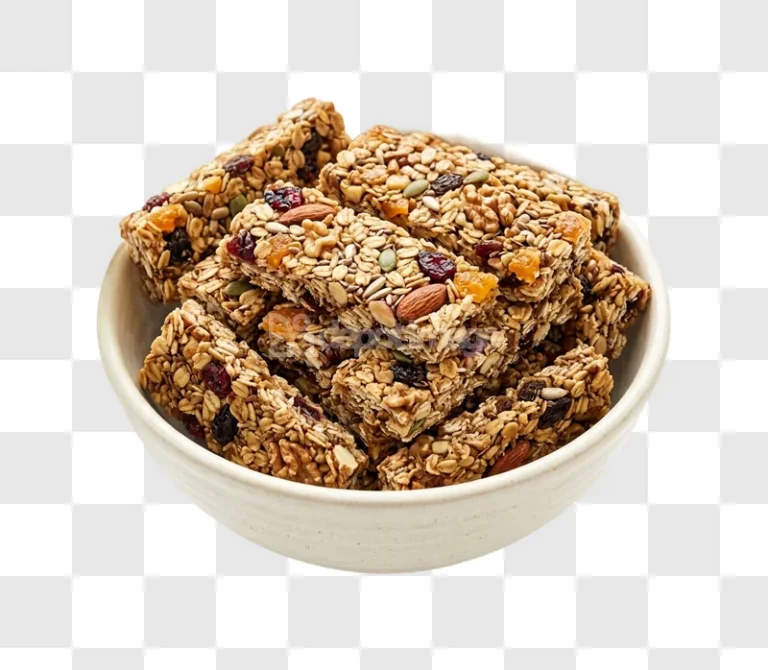 Whole Grain Granola Bars Bowl Closeup Healthy